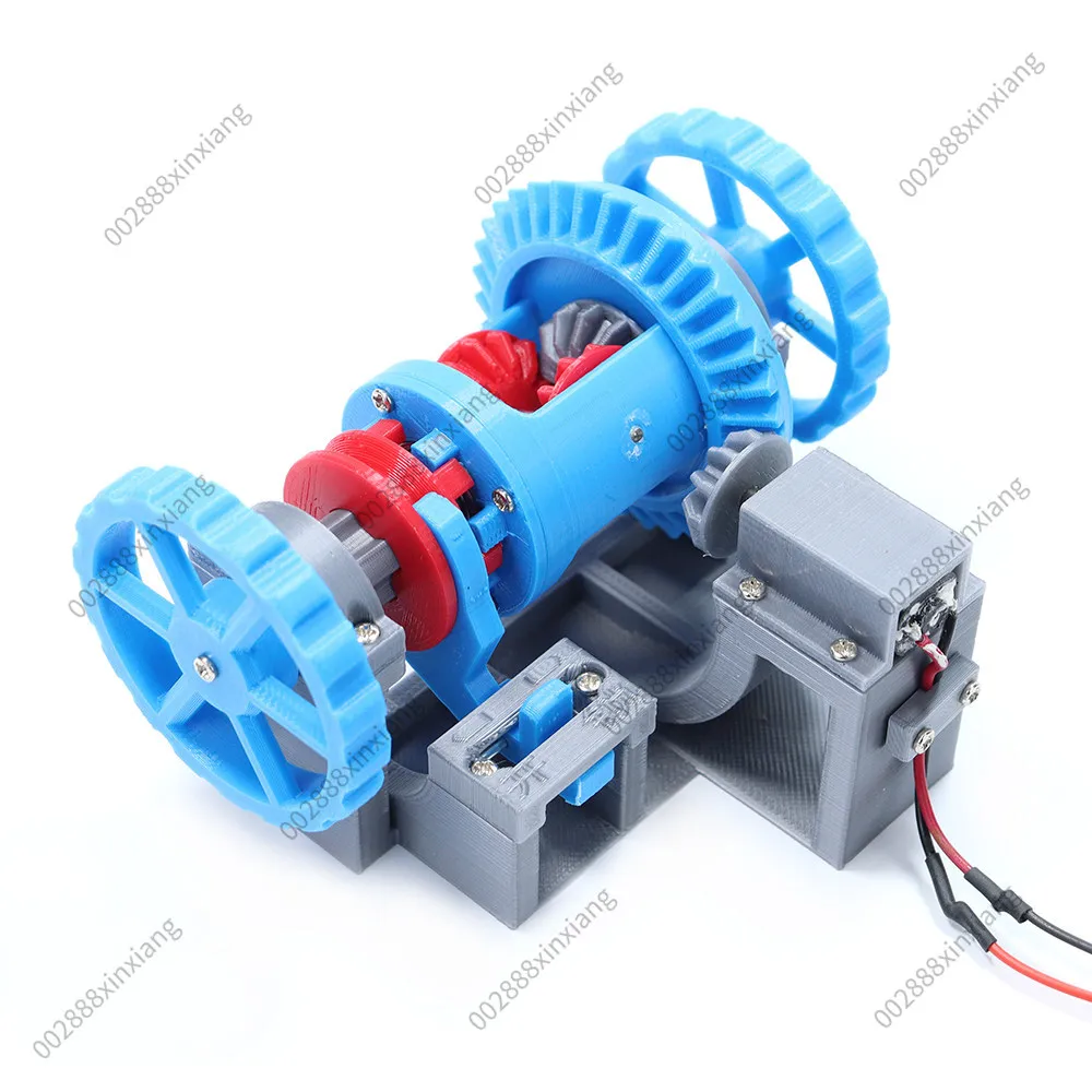 Electric Assembled 3D Printed Automotive Differential Model Gear Transmission Simulation Dynamic Demonstration Teaching Aids