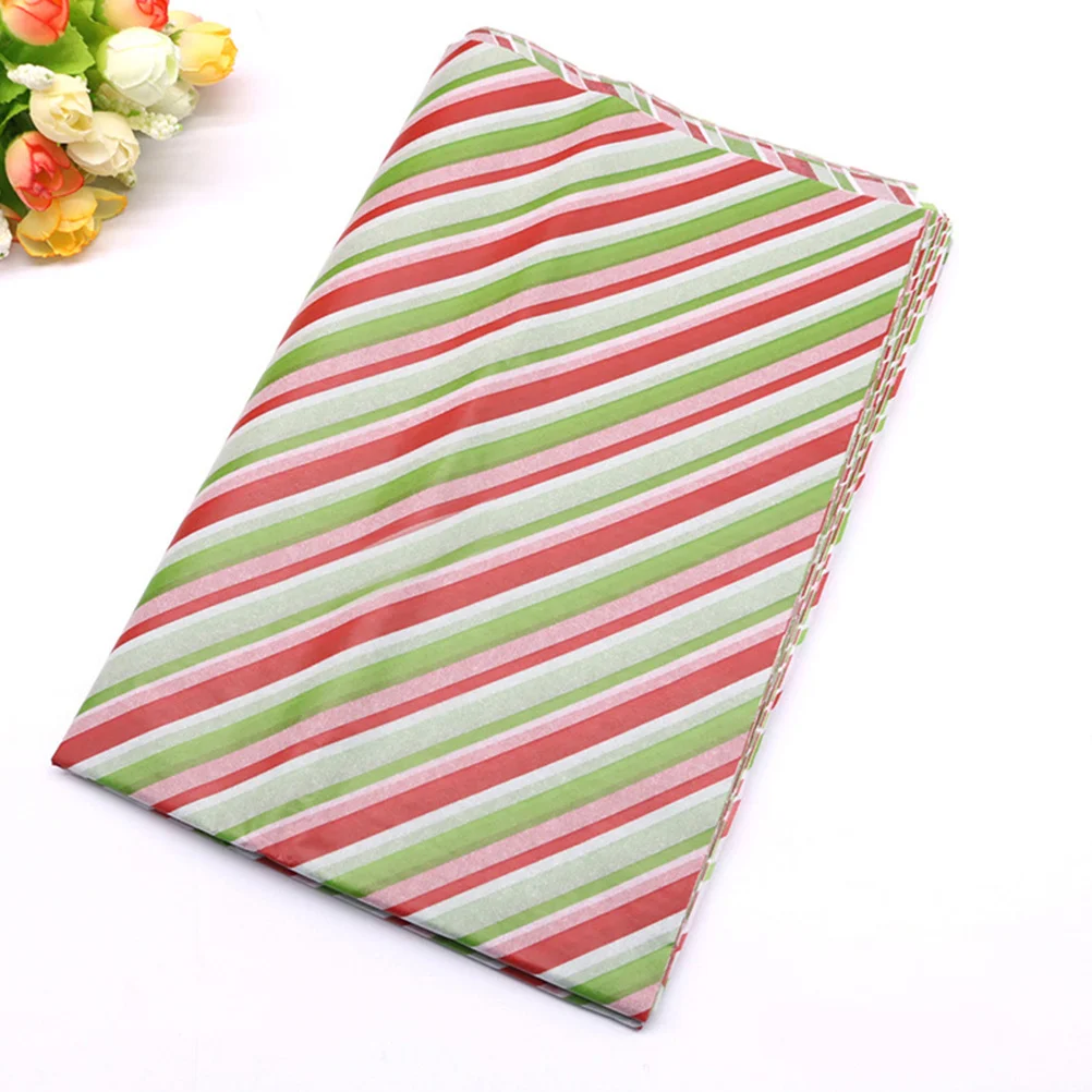 

50Pcs Christmas Gift Wrapping Paper Tissue Paper Uniform Surface Reusable for Holiday Party Present Food Packaging