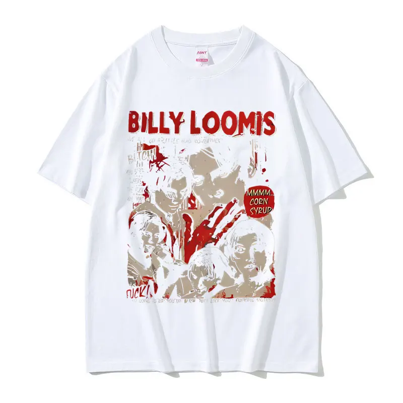 90s خمر فيلم الرعب الصراخ تي شيرت بيلي لوميس نحن جميعنا نذهب قليلا جنون بيلي تي شيرت موضة تي شيرت ريترو #2