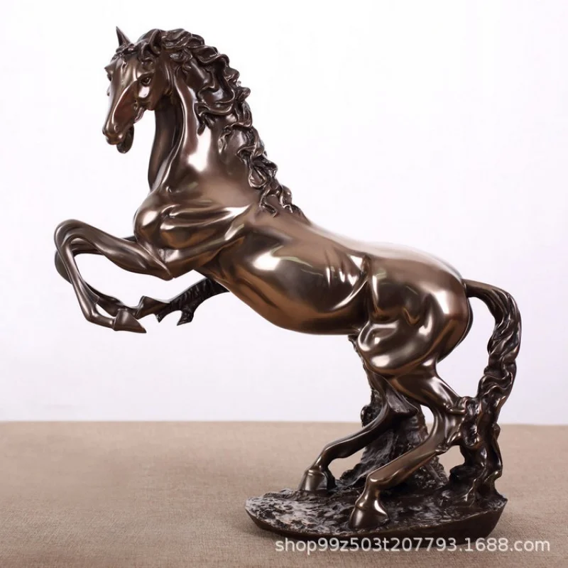 

Cold Casting Bronze Win Instant Success Office Decoration Creative Imitation Copper Steed TV Cabinet Wine Cabinet Decorations Cr