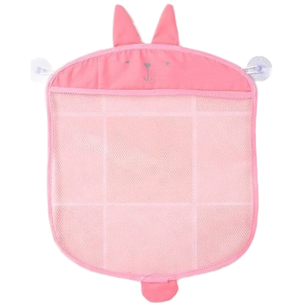 

Water Draining Storage Net Bathroom Organizer Suction Cup Hooks Bathtub Storage Net Polyester Fiber Self-adhesive Suction Cup