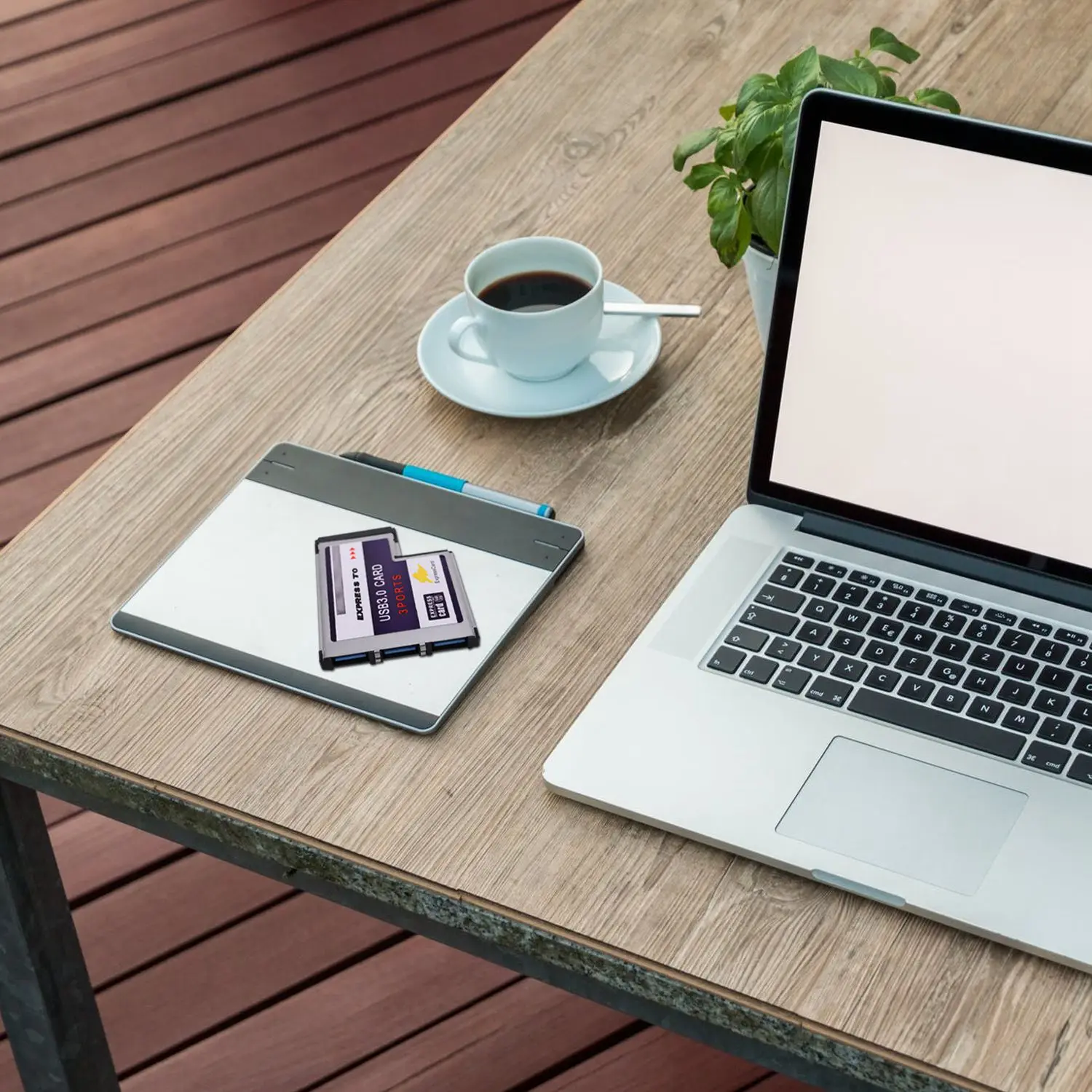 3 Port Hidden Inside USB 3.0 To Express Card 54mm Adapter Converter Chipset FL1100