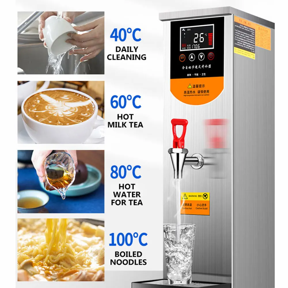 

50L Commercial Water Steam Machine Large Capacity Thermal Insulation Water Heating Machine Milk Tea Shop Equipment