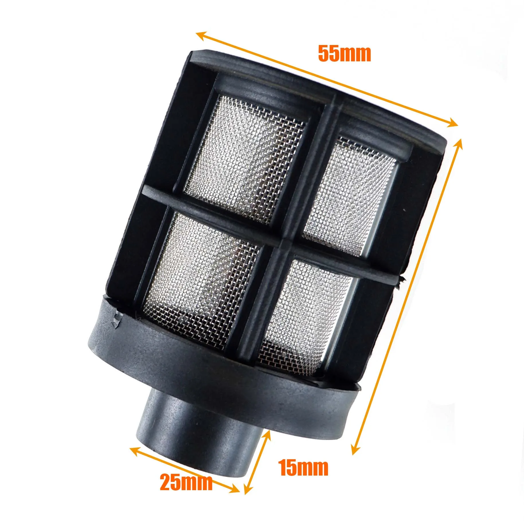 25mm Air Diesel Parking Heater Intake Filter Silencer ABS & Metal Net Grill Fit For Car Truck VAN Camper Black A