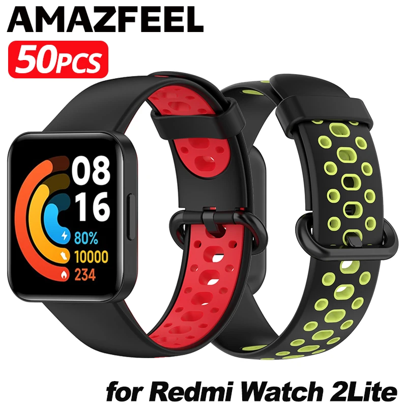 50Pcs/Pack Silicone Bracelets for Redmi Watch 2 Lite Strap Watch Band For Xiaomi Redmi Watch 2 Lite Smart Watch Belt Accessories