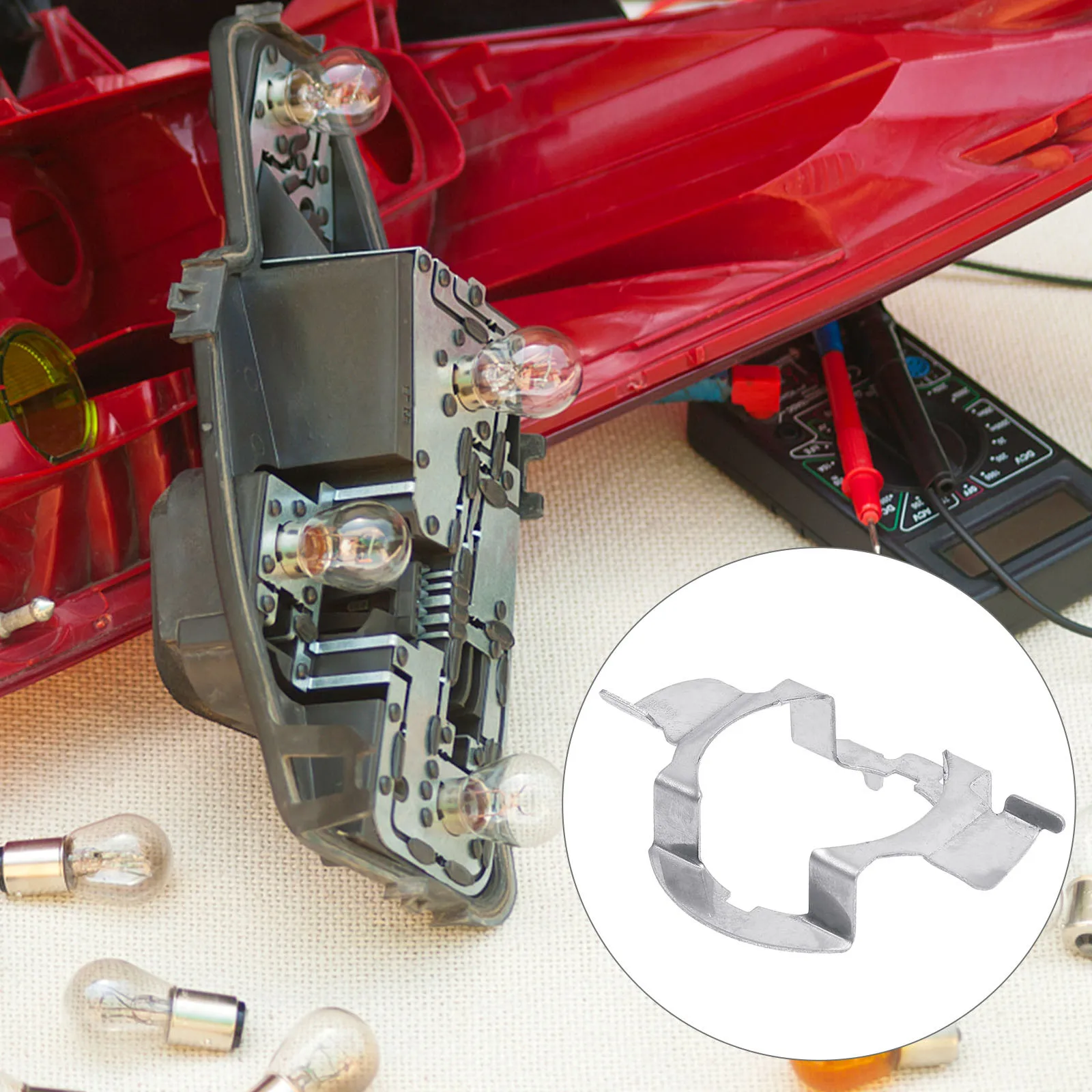 

4 шт. светодиодные большие фиксаторы лампочек H7, автомобильные адаптеры, зажимы, высокотемпературная устойчивая к держаству, розетка