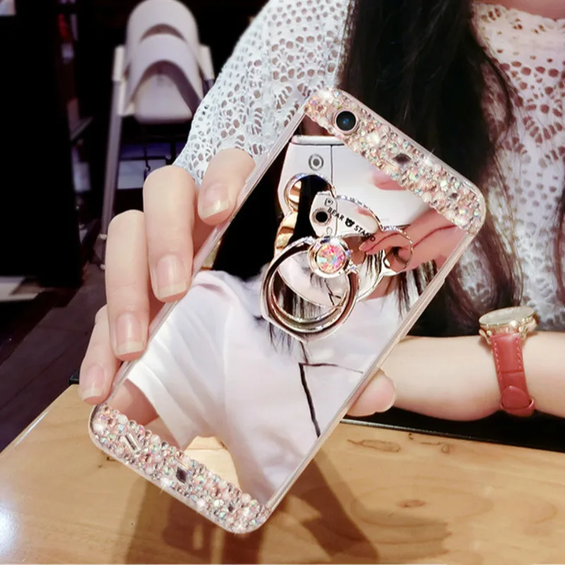 3D Pha Lê Ốp Lưng Dành Cho Samsung Galaxy Samsung Galaxy S22 S21 S20 Fe S10 S9 Plus Note 9 20 Cực A72 A52 A71 cao Cấp Kim Cương Đá Tráng Gương