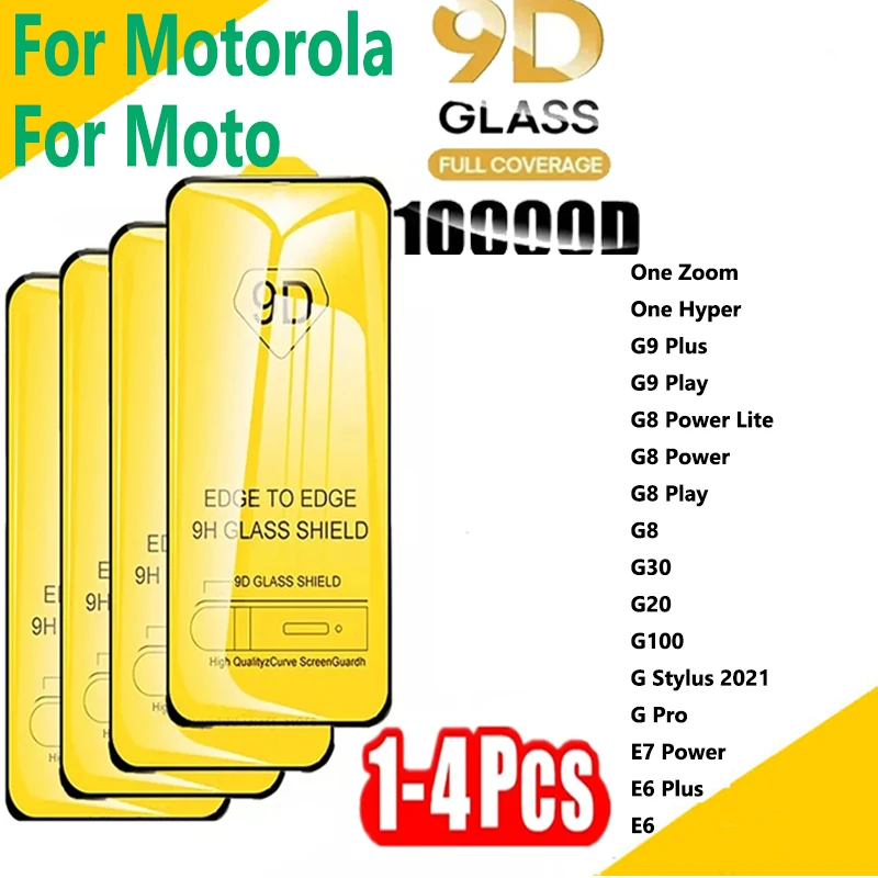 9D Screen Protector For Motorola Moto G30 G20 G100 One Zoom Hyper G9 E6 Plus G9 G8 Play G8 E7 Power Lite G Stylus Pro G100 Glass