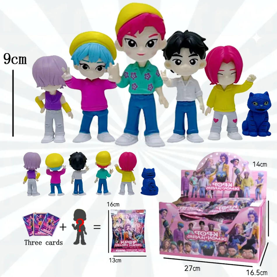 2025 Hot Anime KPop Devil Hunter Doll Vinyl Toy Rumi Mira Zoi Character Vinyl Mask Blind Box Ornament Toy Birthday Gift