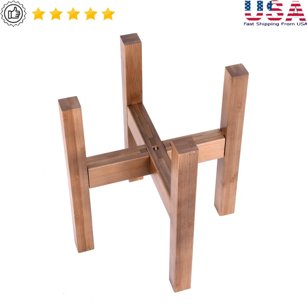 

Adjustable Wooden Plant Stand Indoor Outdoor Use Fits Various Planter Shapes Stylish Minimalist Design Easy Assembly Gift Idea