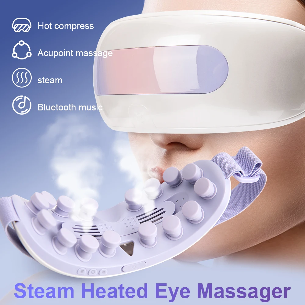 

Electric Eye Steam Massager Nano Steam Eye Mask Hot Compress Glasses Steamer Bluetooth Relief Dry Eye Fatigue Dark Circles Tired
