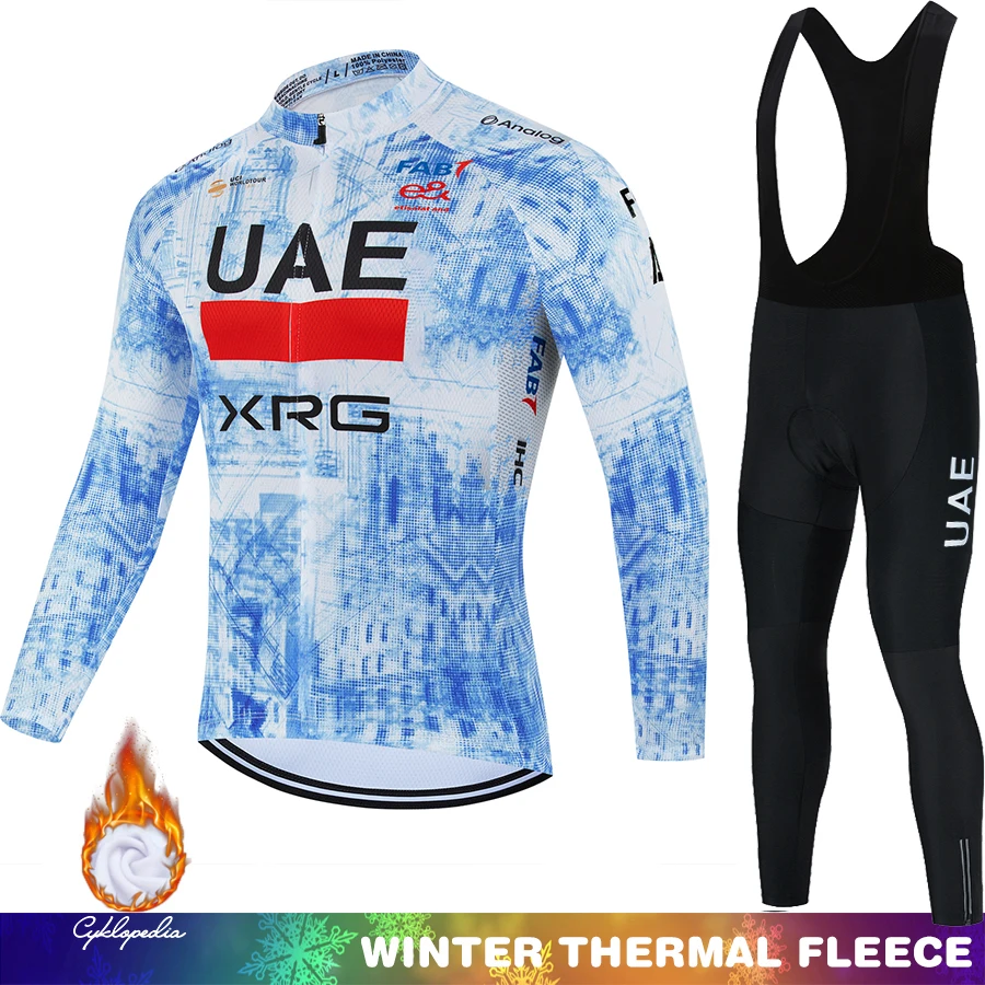 

Winter Thermal Fleece Cycling Clothing Bicycle Clothes UAE Jersey Men Bicycles Man 2025 Men's Outfit Shirt Mountain Bikes Set