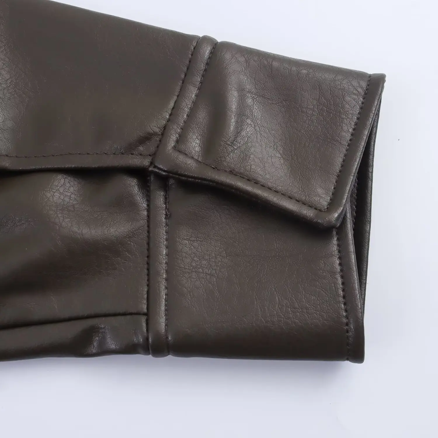 Chaquetas de cuero informales holgadas para mujer, abrigo con cinturón y bolsillo con cuello vuelto para mujer, prendas de vestir elegantes para otoño e invierno, ropa de calle