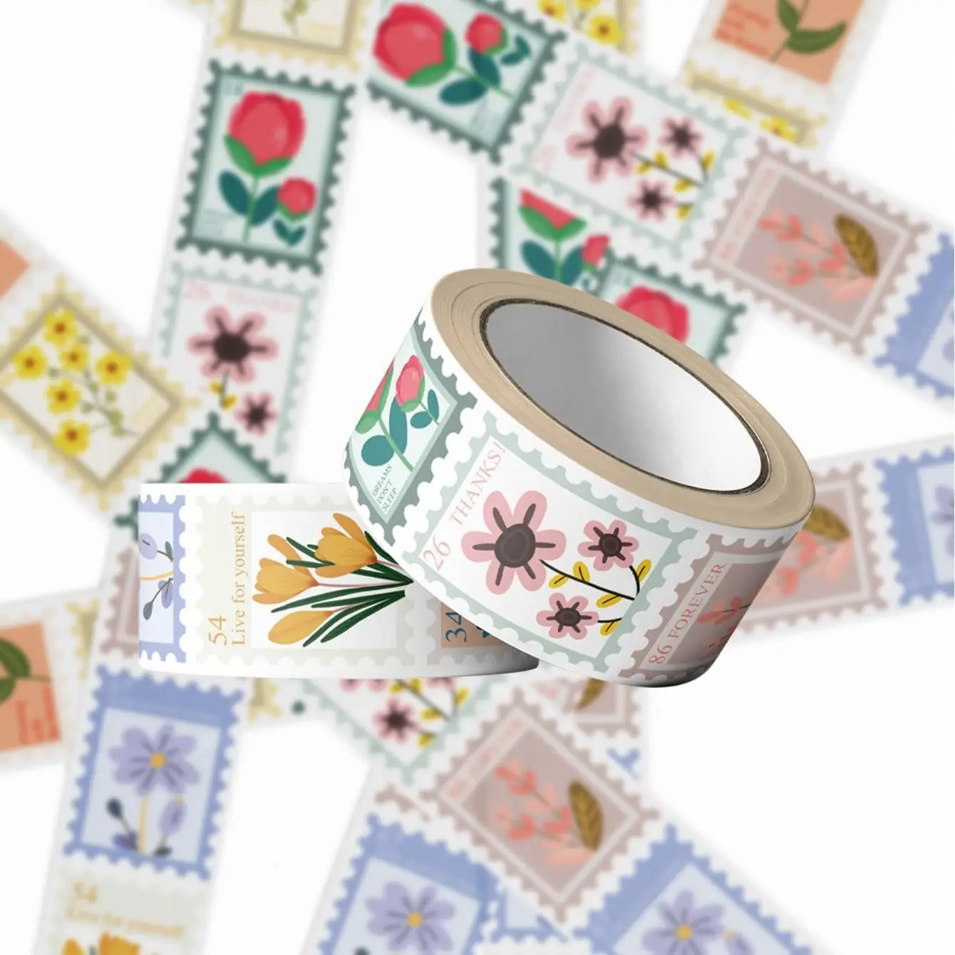 500 قطعة ملصقات لفة ملاحظة ملونة ملصق يدوي الصنع ملصقات الكتابة على الجدران الكرتونية DIY بها بنفسك الهاتف الغيتار المحمول دفتر حقيبة هدايا مقاومة للماء #2