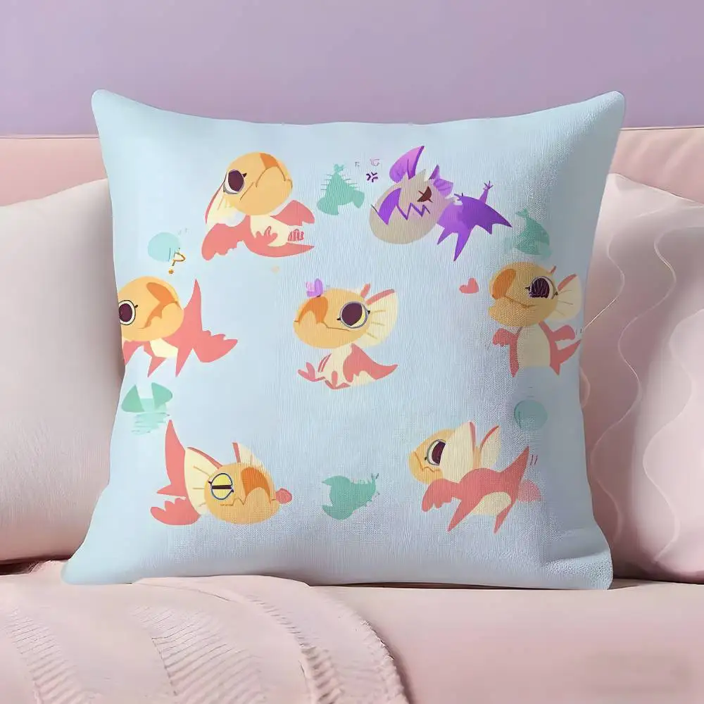 Hot Game Monster Hunter Wilds Pillow Case Ultra Soft Skin Friendly Fabric Cloud Like Comfort & Concealed Zipper