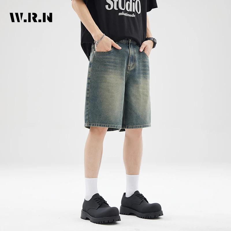 2024 Zomer Streetstyle Y 2K Harajuku Hoge Taille Baggy Jeans Voor Dames Casual Shorts Losse Blauwe Gewassen Denim Shorts