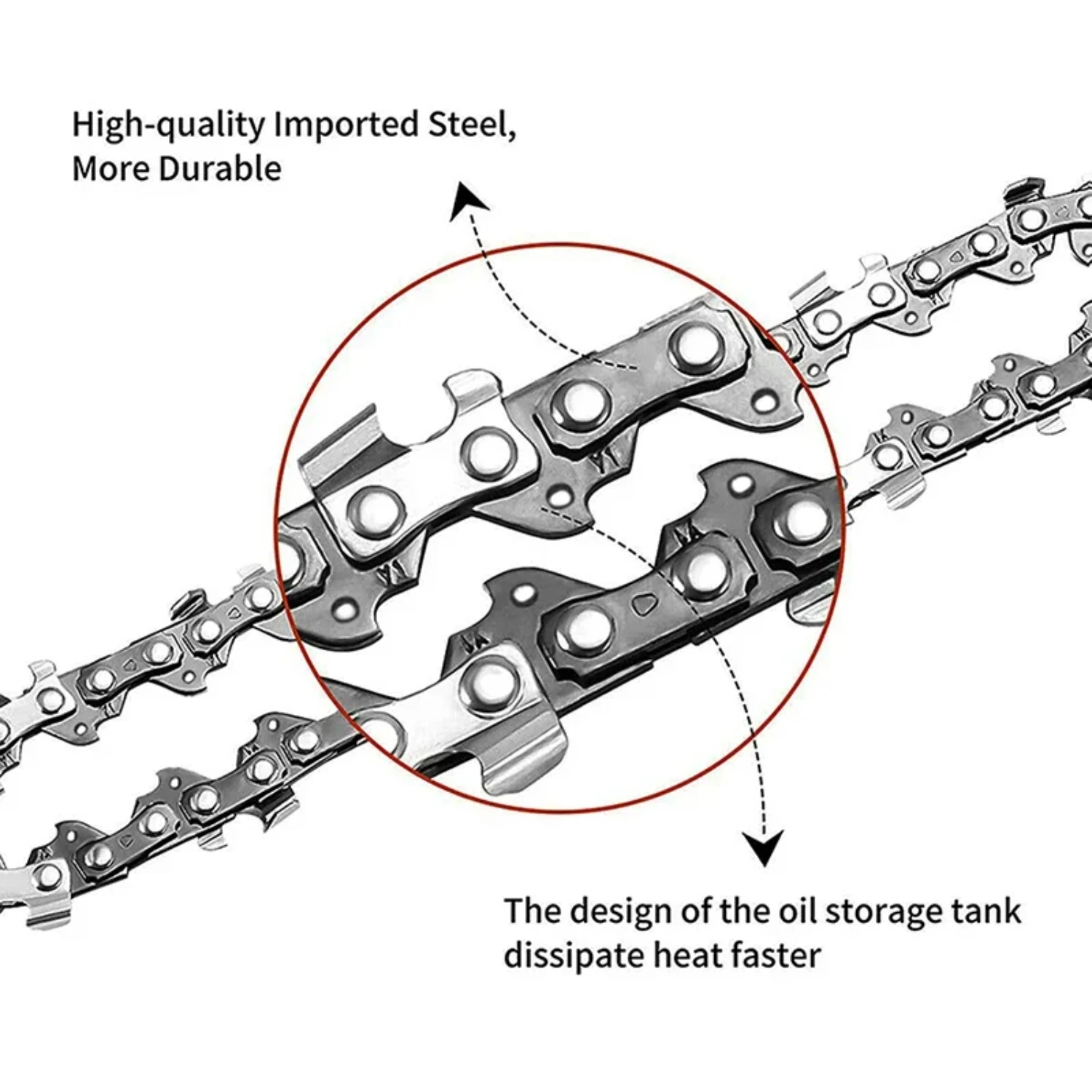 Durable and long-lasting top-quality spare parts for precision wood branch cutting - 10-inch Semi Chisel Chainsaw Pole Saw Chain