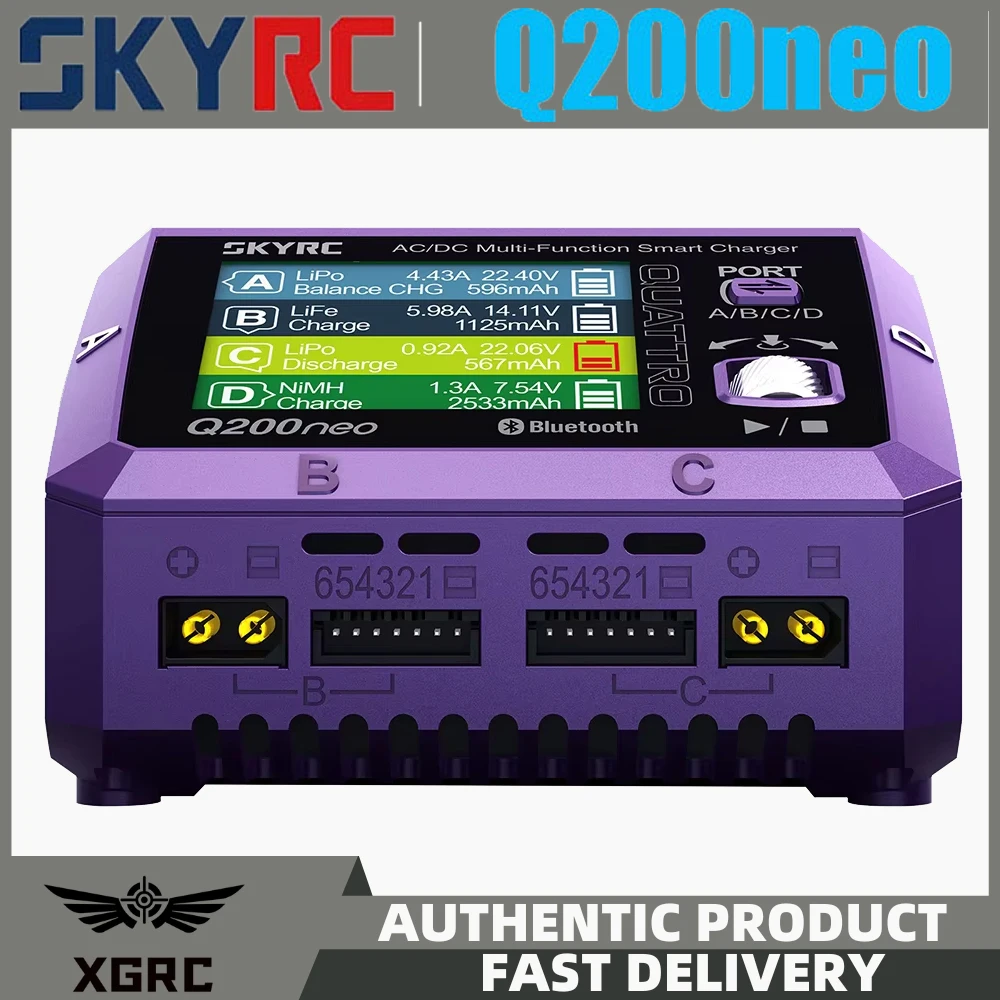 SkyRC Q200neo Lipo แบตเตอรี่ Charger Discharger AC200W DC400W 10A สําหรับ 1-6S LiPo Li-Ion Life LiHV 2-15s NiCd NiMH PB