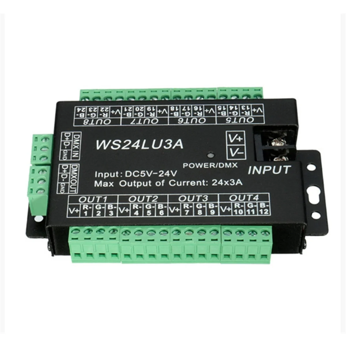 

SUPER HOT 24-канальный легкий контроллер DMX512, декодер WS24LU3A, контроллер светодиодного диммера