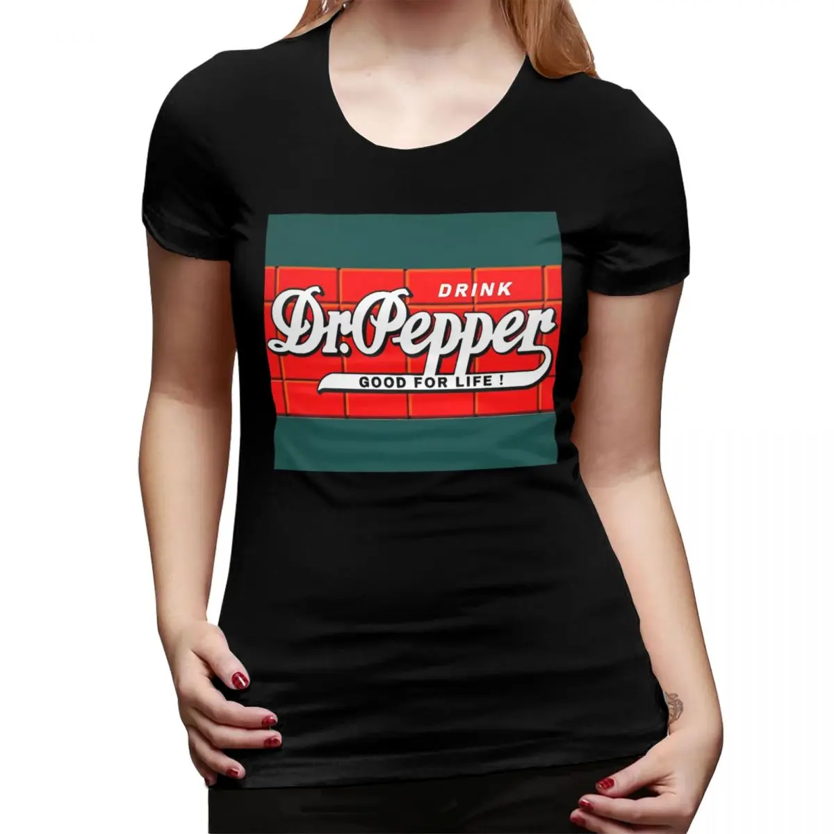 Camiseta Dr Pepper Good For Life para mujer, ropa de calle con cuello redondo, camisetas de manga corta para mujer, ropa de verano, Tops