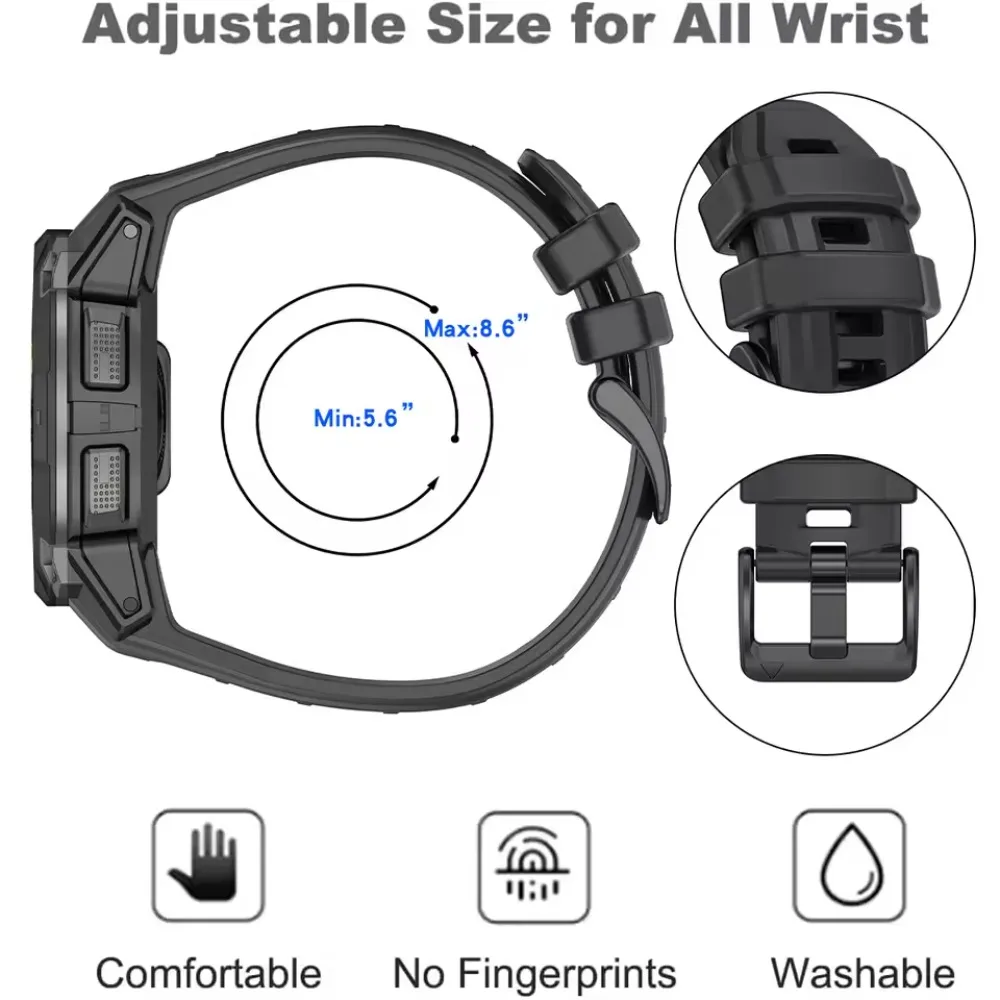 Correa de silicona para Garmin Instinct 3 Amoled 50mm 45mm cómoda banda transpirable para Garmin Instinct 3 Solar 45mm 50mm pulsera