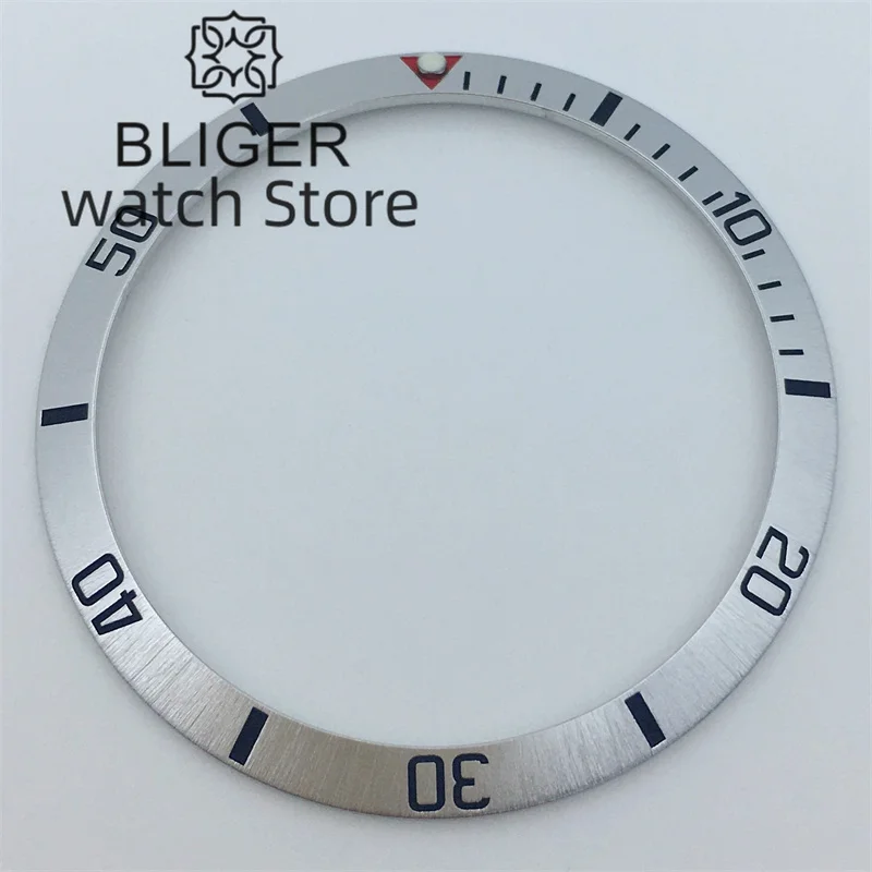 BLIGER-السيراميك أو الألومنيوم مشاهدة الحافة إدراج ، أجزاء ملحقات ساعة ، 39 مللي متر الحال ، 37.2 مللي متر x 31.4 مللي متر