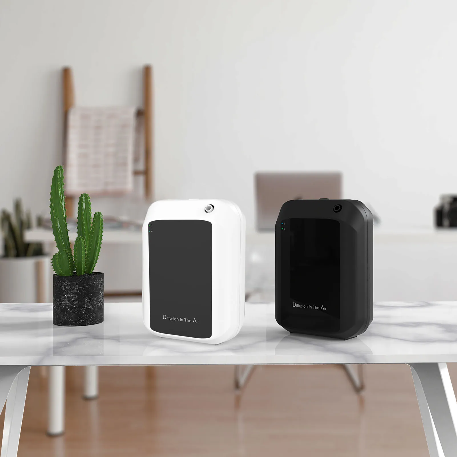 

Bluetooth Smart Air Machine Wall Mounted Dual Power Supply Fragrance Diffuser Machine Safety Lock Timing 150ML for Hotel