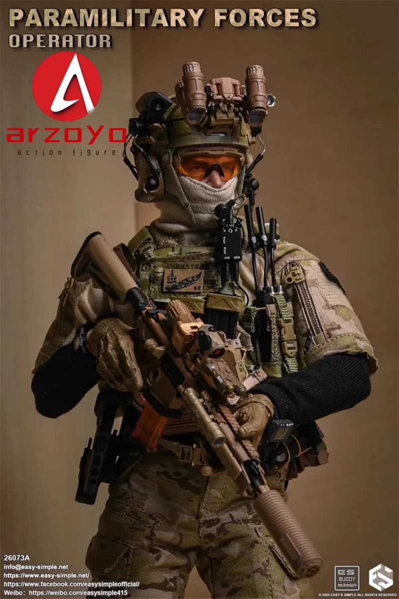 Easy&Simple 26073A/B 1/6 Scale Paramilitary  Forces Operator Male Soldier Full Set for 12" Action Figure Collectible Model