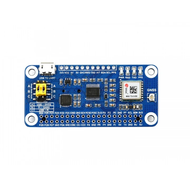 قبعة Waveshare MAX-7Q GNSS لـ Raspberry Pi، GPS، GLONASS، QZSS، SBAS