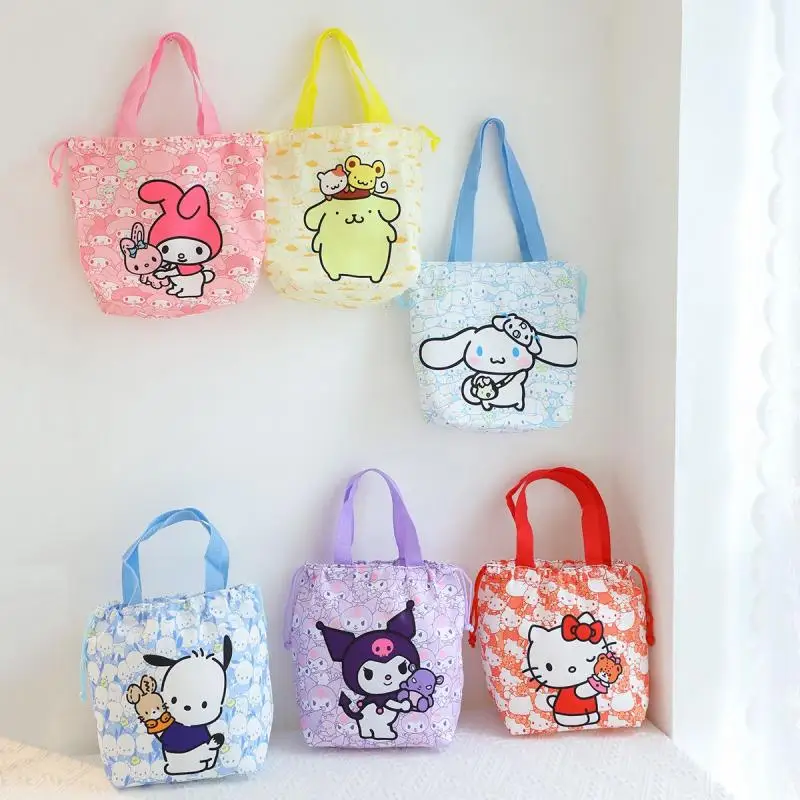 

2024 New Sanrio Women's Drawstring Bag Fashion High Quality Women's Storage Bag Cartoon Large Capacity Multifunctional Handbag