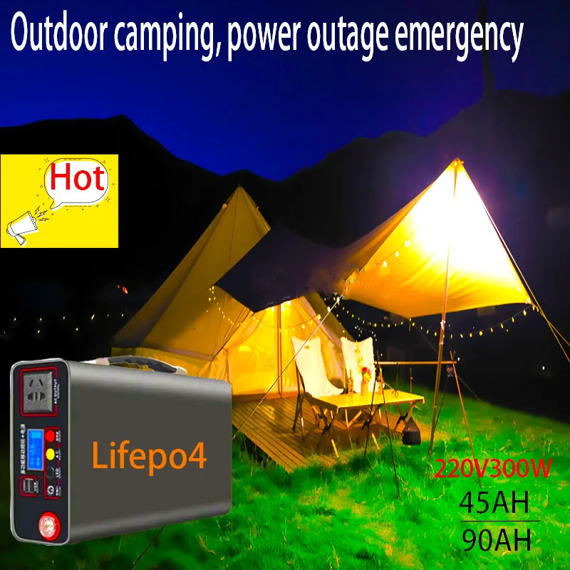 

Hot Lifepo4 220V Korean style power bank300W external power bank90Ah home outdoor camping power supply system notebook wholesale