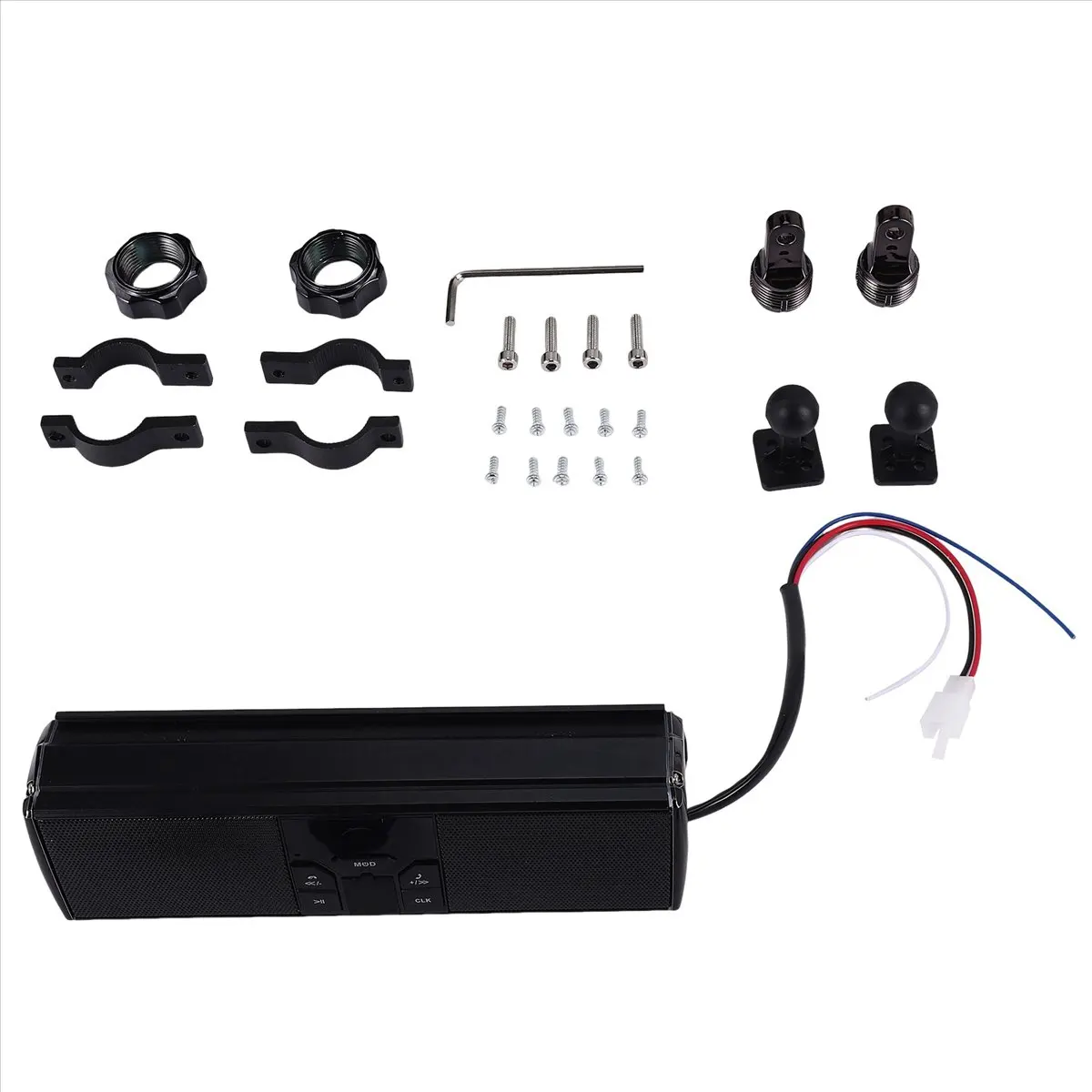 #51I (black)Motorcycle Stereo Speakers MP3 Music Player with USB,AUX-IN,FM Radio,Automotive Parts & Accessories