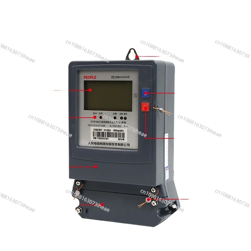 ينطبق على جهاز قياس متعدد المعدات ثلاثي الطور وأربع أسلاك DTSF858 مقياس مشاركة الوقت الكبير من الكريستال السائل مقياس الذروة والوادي #3