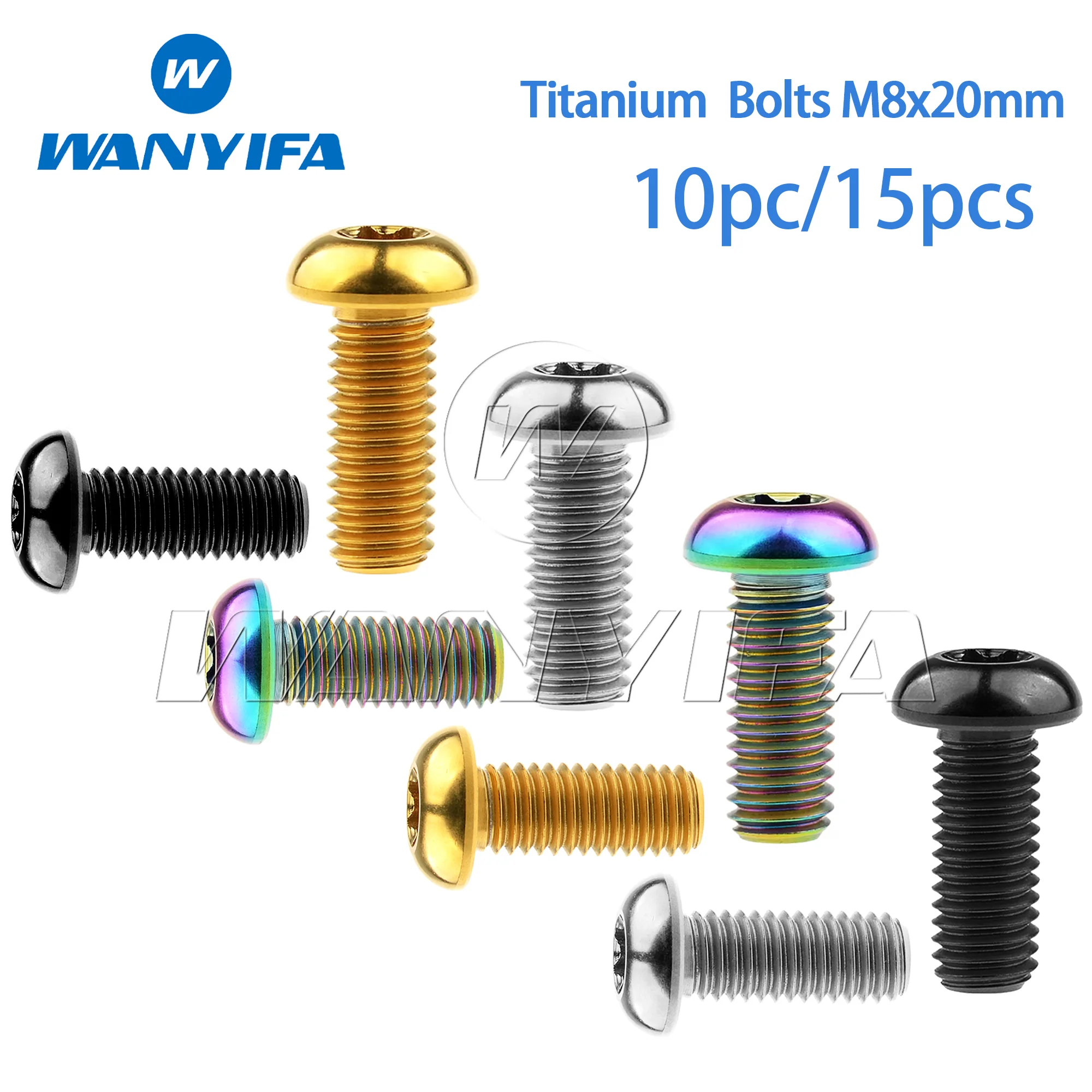 

Wanyifa Titanium Bolt M8x20mm Torx T40 Head Screws for Motorcycle Disc Brake 10pcs/15pcs