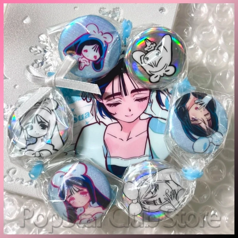 New Geuine Alien Stage Rabbit Series Mini Badge Set Acg Goods Anime Mizi Sua Ivan Tilt Kawaii Desktop Decor Collectible Gifts