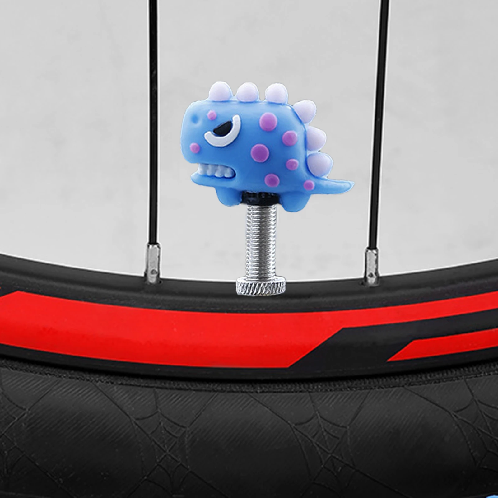 Silikon-Ventilkappen im Cartoon-Design, Fahrradreifen-Ventilabdeckungen, wasserdicht, staubdicht, für Rennrad, Mountainbike, Fahrradzubehör – Detail 6