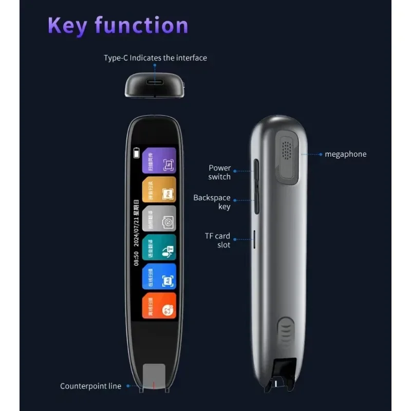 S65 portátil tradutor de idiomas em tempo real inteligência artificial leitura aprendizagem inteligente instantâneo voz tradutor caneta