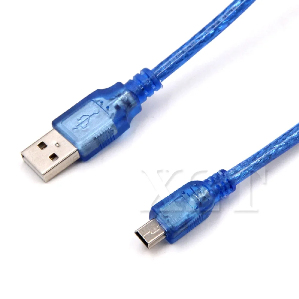 USB 2.0 A-type Male to Mini 5P Male Data Cable USB Cable High-speed Transmission Cable Shielded 30cm 50cm 100cm 1.5m 1.8m 3m 5m