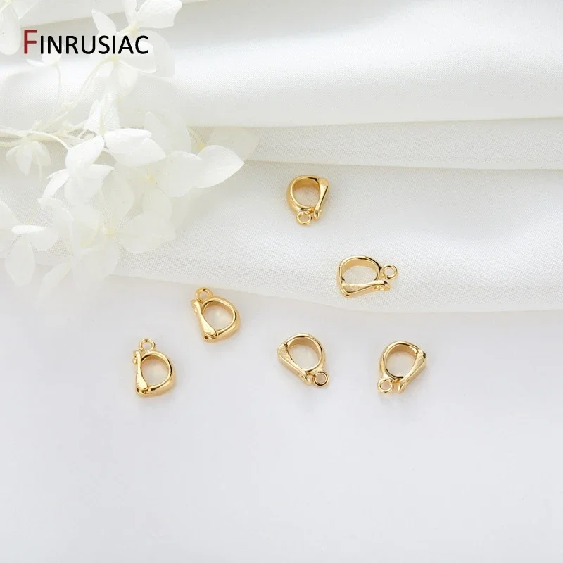 쥬얼리 제작 용품, 14K 금도금 펜던트 베일, 부드러운 커넥터 패스너, DIY 목걸이 제작 액세서리 파인딩