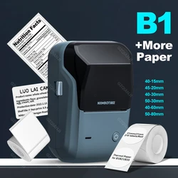 Niimbot B1 stampante per etichette portatile portatile Thermal Maker Bluetooth codice a barre QR Code Sticker Paper Color Rolls Labeller White Tag