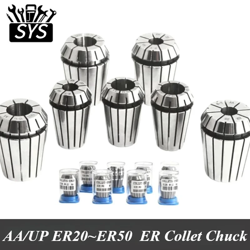 1PC ER50 ER40 ER32 ER25 AAA/UP High Precision 0.003mm Spring Collet Suitable Engraving Machine Spindle CNC Machining Center