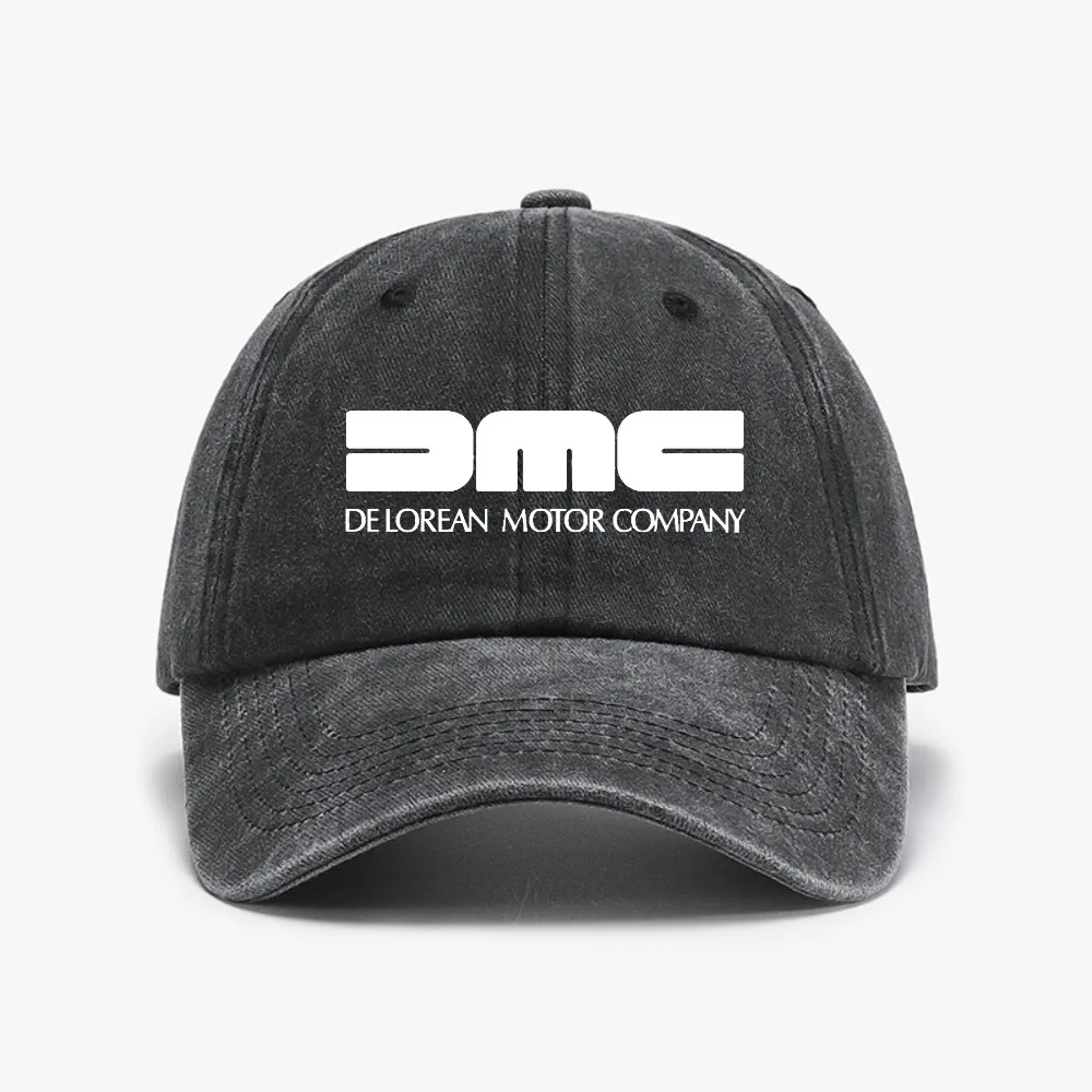 

Delorean Motor Company Baseball Cap Back To The Future Film Distressed Washed caps Fashion Unisex Adjustable Snapback Dad hat