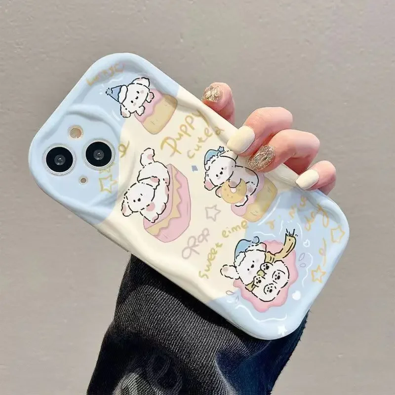 Cute Cat Puppy Phone Case For Samsung A12 A13 A14 A22 A23 A31 A32 A33 A50 A51 A52 A53 A71 A72 A73 4G 5G Clear Case