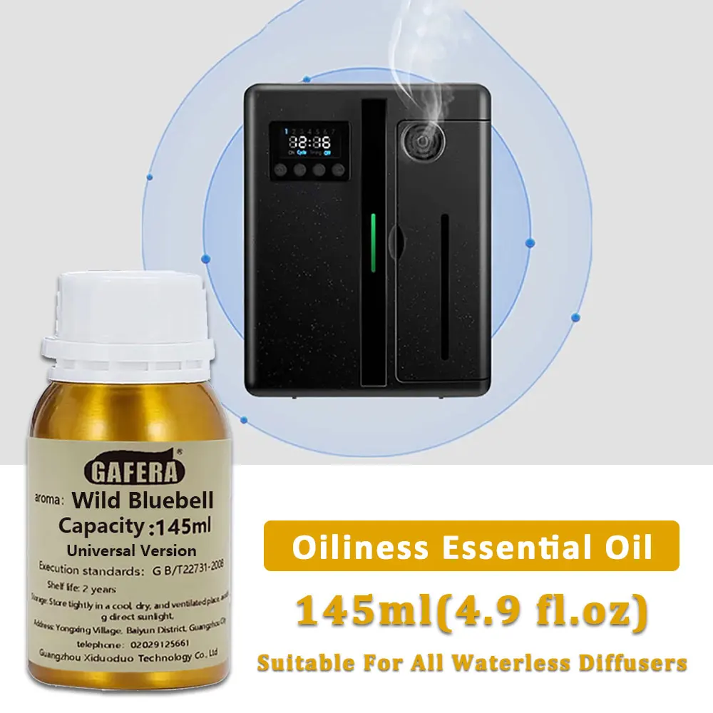 GAFERA 145ml(4.9 fl.oz) Wild Bluebell/Cedar Essential Oil, For All Waterless Diffuser, Aroma Diffuser Replenish Aromatherapy Oil