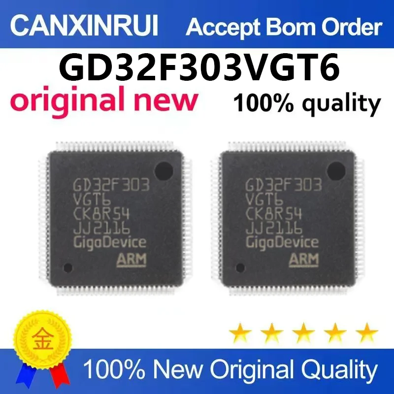 （5pcs-100pcs）Original GD32F303VGT6 LQFP-100 ARM Cortex-M4 32-bit microcontroller MCU chip