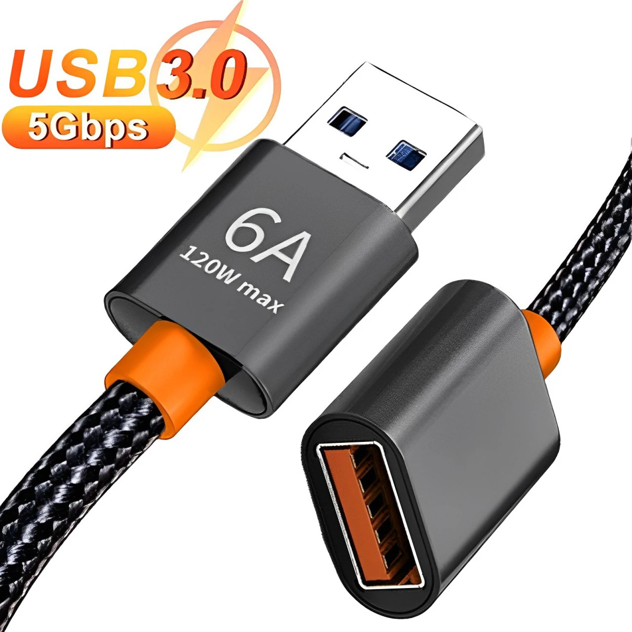 6A USB 3.0 / 2.0 Extension Cable Male to Female Extender Cable Fast Speed USB 3.0/2.0 Extended for laptop PC USB 3.0 Extension