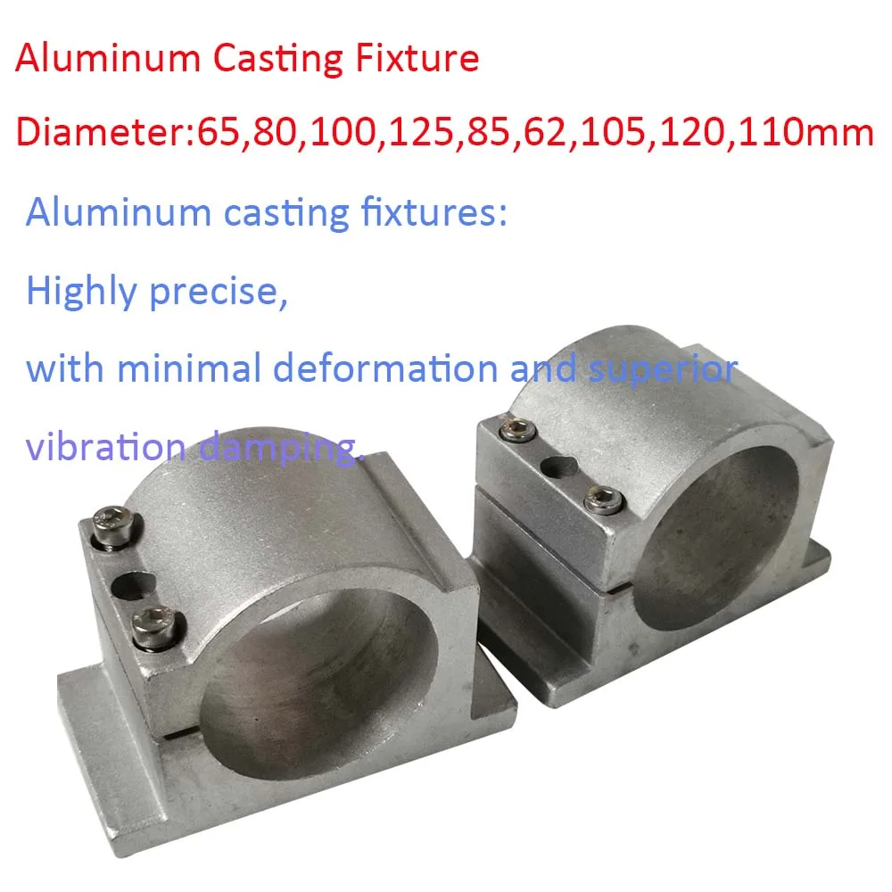 62/65/80/100/125 دعامة تثبيت المغزل باستخدام الحاسب الآلي، حامل مشبك من سبائك الألومنيوم لمغزل طحن آلة الحفر #4