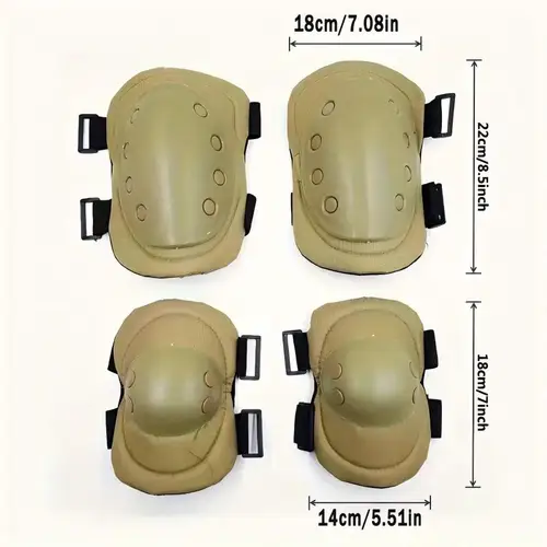 Imagen 2 del producto Rodilleras y codos tácticos militares, rodilleras protectoras para codos Airsoft, combate, Paintball, patín, deportes al aire libre, equipo de protección de seguridad