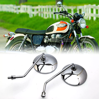 Motorcycle Side Mirrors Replacement For Triumph Bonneville T100 10mm Chrome Motorcycle Rearview Mirror Motorcycle Accessories