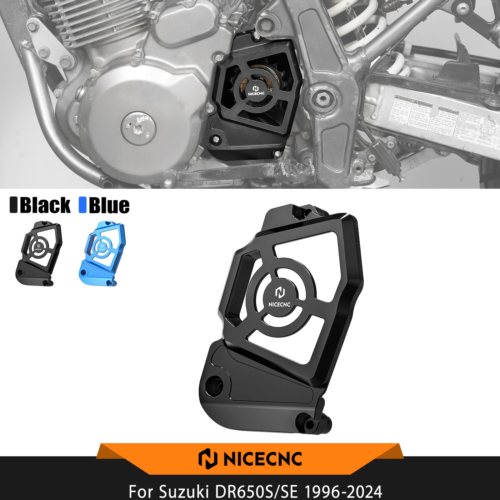 

For Suzuki DR650 1996-2024 NICECNC Sprocket Chain Guard Cover DR650S DR650SE 1996-2024 2023 2022 2021 2020 2019 2018 2017 2016